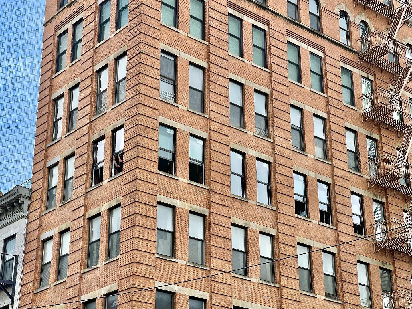 Window installation on NYC residential building